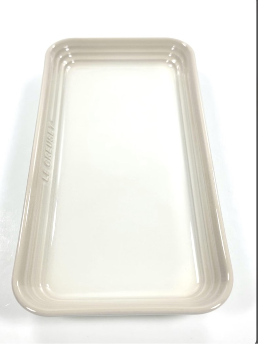 Le Creuset Beige Rectangular Phone Tray